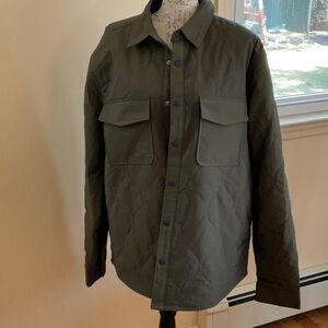 Men’s Olive Colored Quilted Jacket
